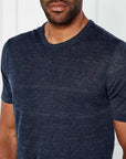 Sand LinenT-Shirt - Navy-Men's T-Shirts-Brooklyn-Vancouver-Yaletown-Canada