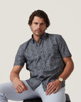 34 Heritage Field Short Sleeve Shirt Dark Navy-Men's Shirts-Brooklyn-Vancouver-Yaletown-Canada