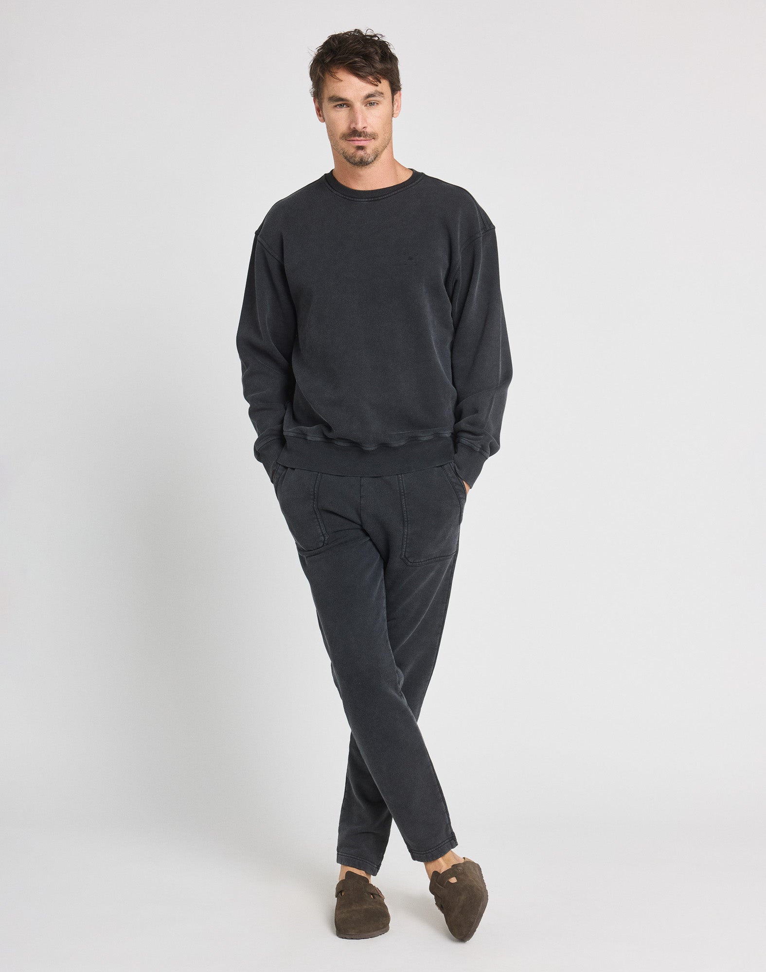 Pullin Jogging Loose - Plain Dark-Men's Pants-Brooklyn-Vancouver-Yaletown-Canada