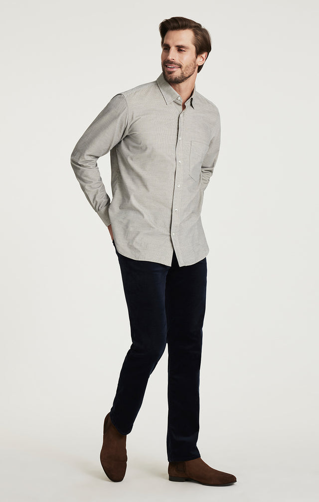 34 Heritage Corduroy Shirt Grey-Men's Shirts-Brooklyn-Vancouver-Yaletown-Canada