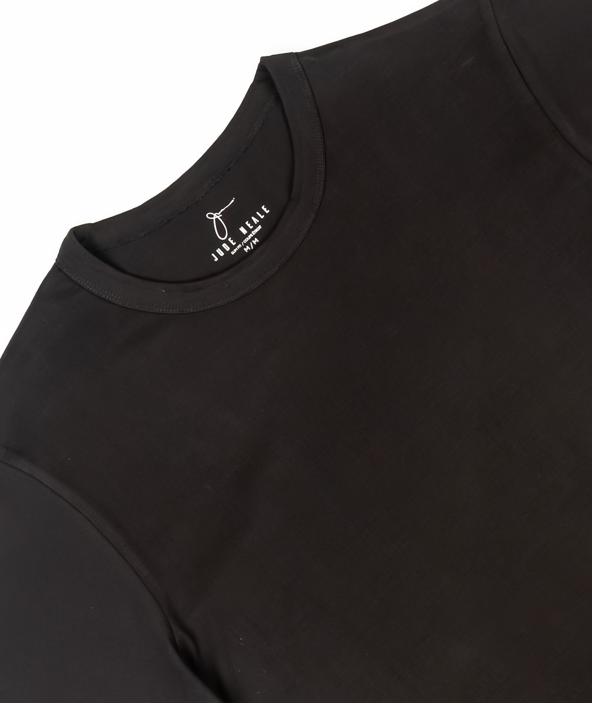 Jude Neale Kris Supima Cotton Short Sleeve - Black-Men's T-Shirts-Brooklyn-Vancouver-Yaletown-Canada