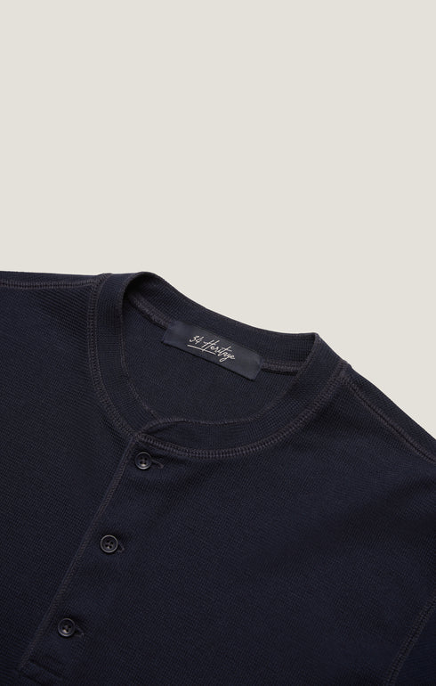 34 Heritage LS Henley Navy-Men's T-Shirts-Brooklyn-Vancouver-Yaletown-Canada