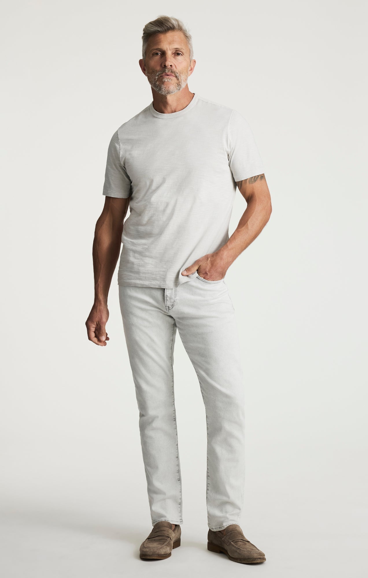 34 Heritage Slub Crew Neck Tshirt Glacier Gray-Men's T-Shirts-Brooklyn-Vancouver-Yaletown-Canada