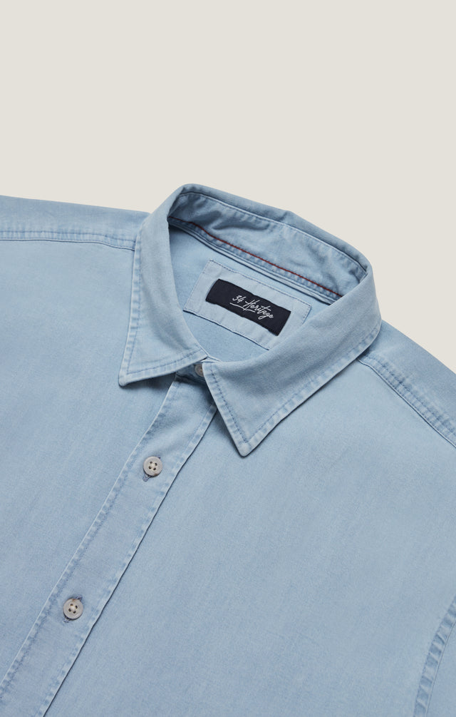 34 Heritage Denim Shirt Bleach-Men&#39;s Shirts-Brooklyn-Vancouver-Yaletown-Canada