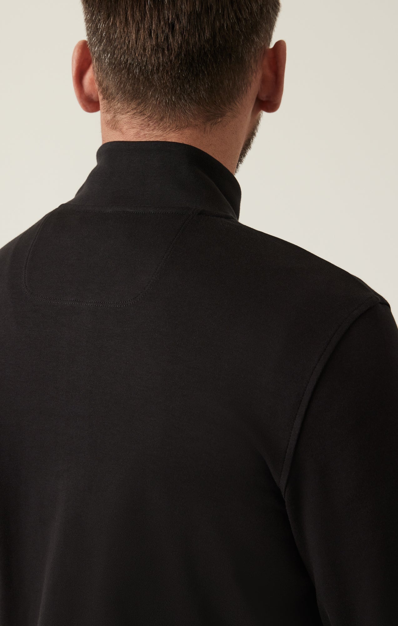 34 Heritage High Neck Zip-Up Black-Men&#39;s Sweaters-Brooklyn-Vancouver-Yaletown-Canada