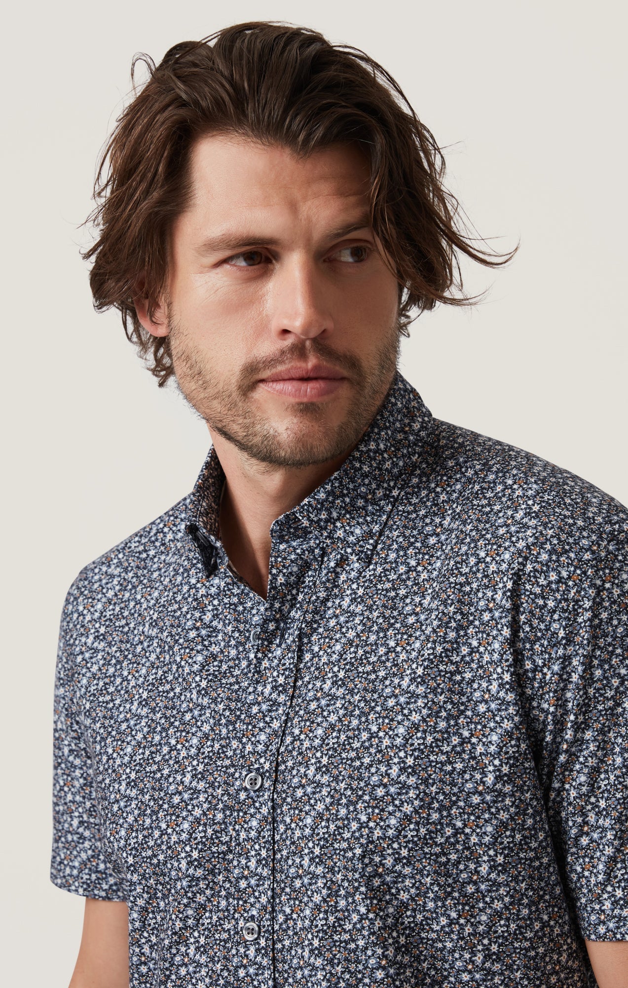 34 Heritage Field Short Sleeve Shirt Dark Navy-Men's Shirts-Brooklyn-Vancouver-Yaletown-Canada