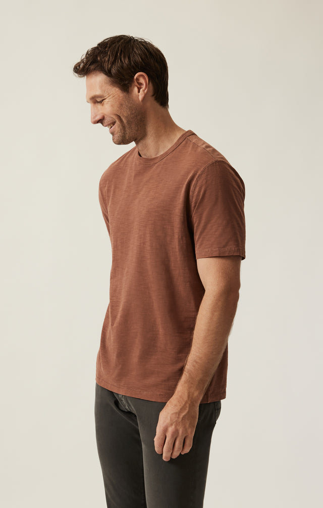 34 Heritage Slub Crew Neck T-Shirt Cinnamon-Men's T-Shirts-Brooklyn-Vancouver-Yaletown-Canada