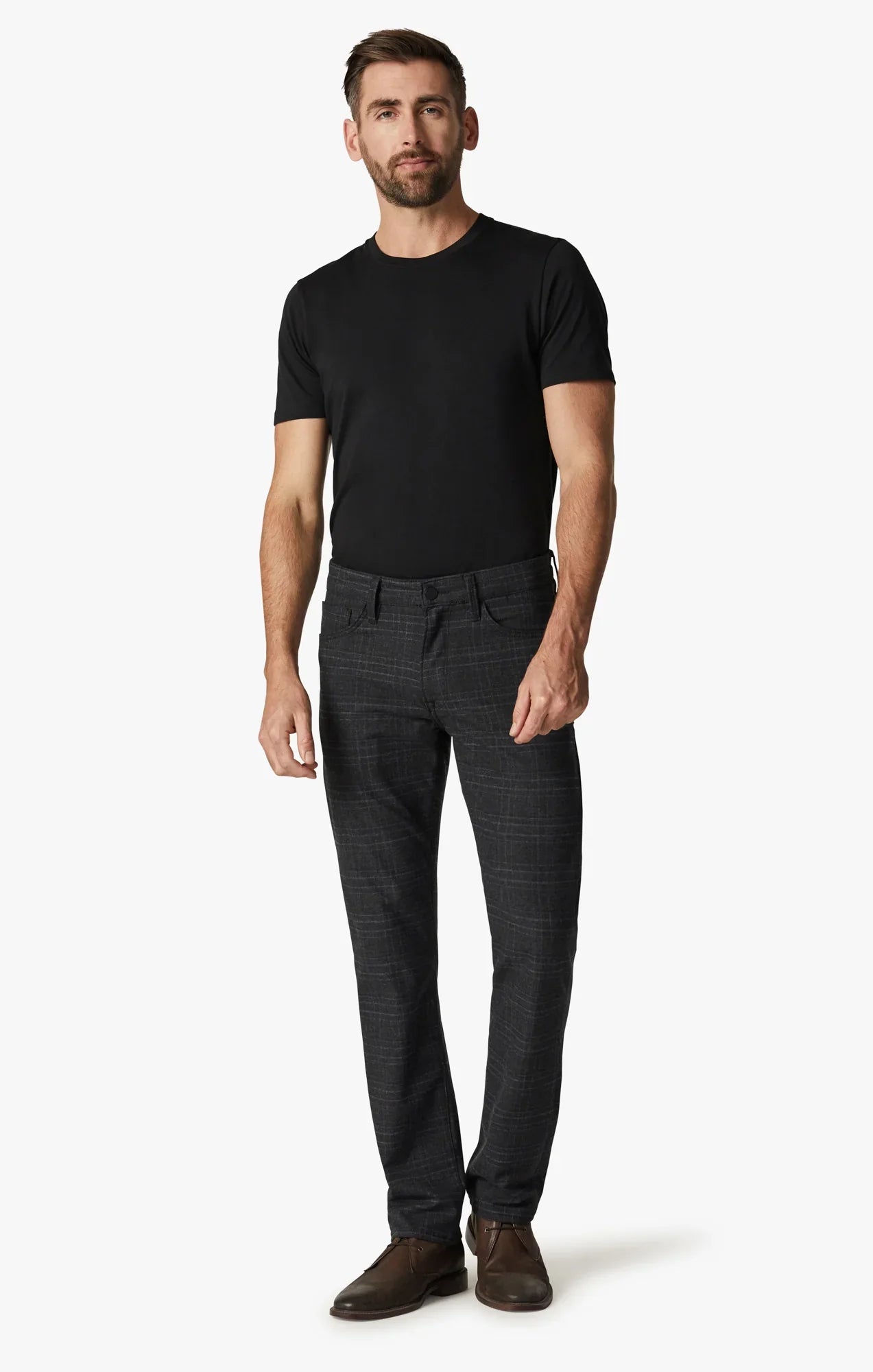 34 Heritage - Courage Grey Checked - Pants-Men&#39;s Pants-Yaletown-Vancouver-Surrey-Canada