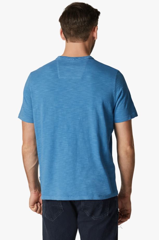 34 Heritage - Slub Crew Neck Tee - Vallarta Blue-Men's T-Shirts-Yaletown-Vancouver-Surrey-Canada