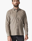 34 Heritage Corduroy Shirt Beige FW23-Men's Shirts-Yaletown-Vancouver-Surrey-Canada