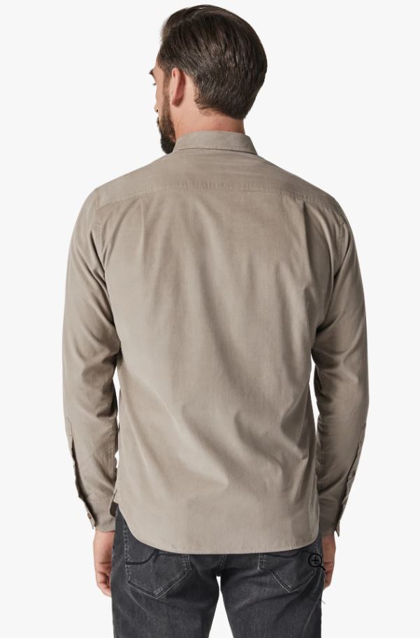 34 Heritage Corduroy Shirt Beige FW23-Men&#39;s Shirts-Yaletown-Vancouver-Surrey-Canada